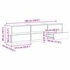 vidaXL Unites TV 2 pcs Ch&ecirc;ne noir 180 x 34 x 50 cm Bois d'ing&eacute;nierie