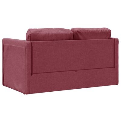 vidaXL Canapé-lit 2 en 1 rouge bordeaux 112x174x55 cm tissu