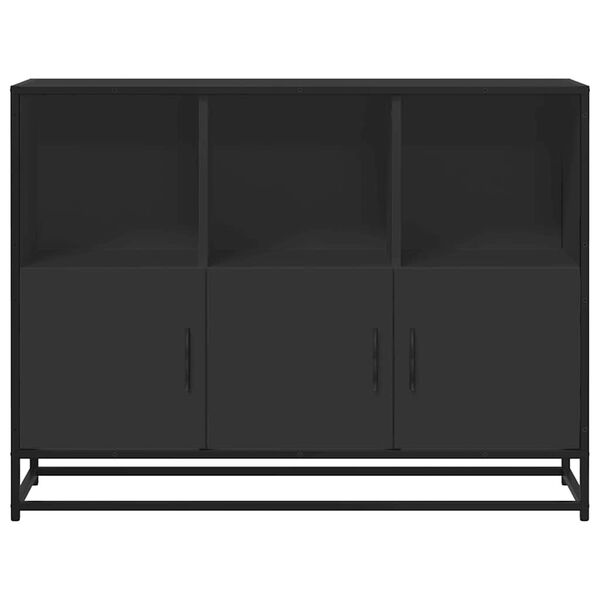 vidaXL Buffet noir 100x35x76 cm bois d’ingénierie