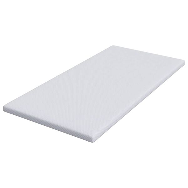 vidaXL Surmatelas Blanc 90 x 190 cm Tissu Jacquard