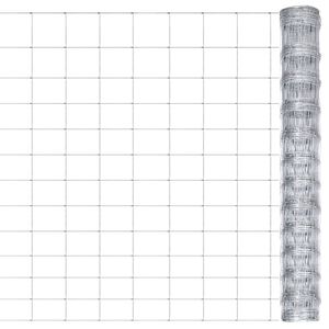 vidaXL Cl&ocirc;ture de jardin Acier galvanis&eacute; 50x1,25 m Argent&eacute;