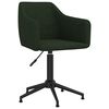 vidaXL Chaises pivotantes &agrave; manger lot de 4 Vert fonc&eacute; Velours