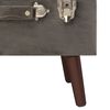 vidaXL Tabouret de rangement Gris 40 cm Velours