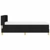 vidaXL Lit &agrave; ressorts avec matelas Noir 190 x 90 cm Polyester