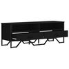 vidaXL Meuble TV noir 122x34x41 cm bois d'ing&eacute;nierie