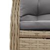 vidaXL Ensemble &agrave; manger de jardin et coussins 7 pcs beige poly rotin