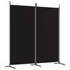 vidaXL Cloison de s&eacute;paration 2 panneaux Noir 175x180 cm Tissu