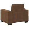 vidaXL | Fauteuil | avec coussin Marron Faux cuir et bois