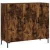 vidaXL Buffet ch&ecirc;ne fum&eacute; 90x34x80 cm bois d'ing&eacute;nierie
