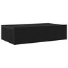 vidaXL Meuble TV avec &eacute;clairage LED Ch&ecirc;ne noir 60 x 35 x 15,5 cm