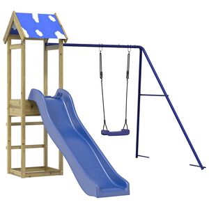 vidaXL Aire de jeux d'ext&eacute;rieur bois de pin impr&eacute;gn&eacute;