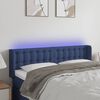 vidaXL T&ecirc;te de lit &agrave; LED Bleu 147x16x78/88 cm Tissu