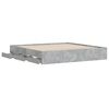 vidaXL Cadre de lit avec tiroirs sans matelas gris b&eacute;ton 180x200 cm