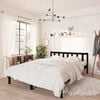 vidaXL Cadre de lit sans matelas noir bois massif 140x200 cm