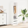 vidaXL Garde-robe avec tiroirs Blanc 50x50x200 cm Bois d'ing&eacute;nierie
