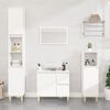 vidaXL Armoire de salle de bain blanc 30x30x100 cm bois d'ing&eacute;nierie