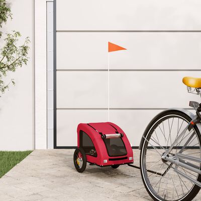 vidaXL Remorque de vélo pour animaux de compagnie rouge