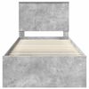 vidaXL Cadre de lit Gris B&eacute;ton 90 x 190 cm Bois de pin massif