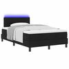 vidaXL Lit &agrave; ressorts avec matelas Noir 120 x 200 cm tissu