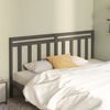 vidaXL T&ecirc;te de lit Gris 186x4x100 cm Bois massif de pin