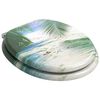 vidaXL Si&egrave;ge de toilette 2 pcs Vert 43,8 x 37,8 cm Panneau MDF
