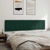 vidaXL Coussin de t&ecirc;te de lit Hanko vert fonc&eacute; 200 cm velours