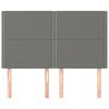 vidaXL T&ecirc;te de lit Gris fonc&eacute; 144 x 5 x 118/128 cm Tissu