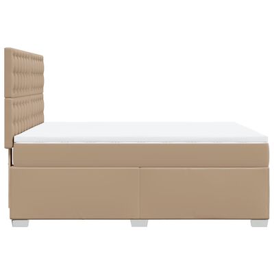 vidaXL Sommier à lattes de lit avec matelas Cappuccino 140x200 cm