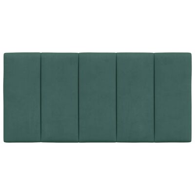 vidaXL Coussin de tête de lit vert foncé 100 cm velours