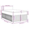vidaXL Sommier &agrave; lattes de lit et matelas gris fonc&eacute; 120x190cm velours