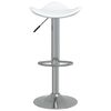 vidaXL Tabouret de bar Blanc Acier chrom&eacute; et cuir artificiel