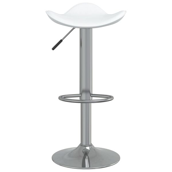vidaXL Tabouret de bar Blanc Acier chrom&eacute; et cuir artificiel