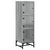 vidaXL Buffet avec portes en verre sonoma gris 35x37x120 cm