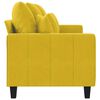 vidaXL Canap&eacute; &agrave; 3 places Jaune 180 cm Velours