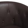 vidaXL Chaise cabriolet avec repose-pied marron similicuir