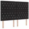 vidaXL T&ecirc;te de lit LED avec bandes LED Noir 160 cm Velours