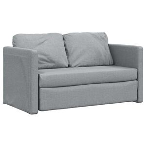 vidaXL Canap&eacute;-lit 2 en 1 gris clair 112x174x55 cm tissu