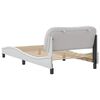 vidaXL Cadre de lit sans matelas Hvar blanc 100x203 cm similicuir