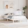 vidaXL Cadre de lit Blanc 140 x 190 cm Pin massif