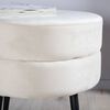 Venture Home Pouf Pot 40x40x40 cm Velours Noir et beige clair