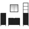 vidaXL Ensemble de mobilier de salle de bain avec tiroir Ch&ecirc;ne noir