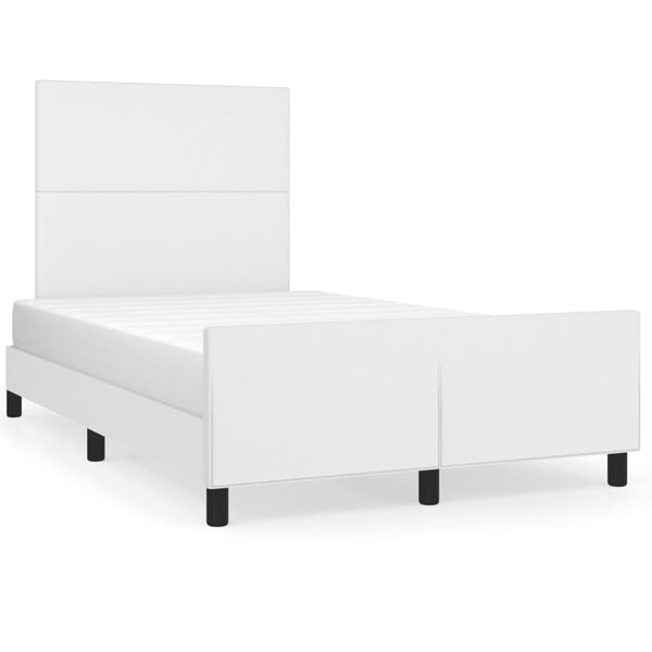 vidaXL Cadre de lit sans matelas blanc 120x190 cm similicuir