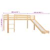 vidaXL Lit mezzanine d'enfants toboggan et échelle bois pin 97x208 cm