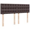 vidaXL Sommier &agrave; lattes de lit avec matelas Marron fonc&eacute; 140x190 cm