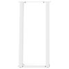 vidaXL Pieds de table console en U, 2 pi&egrave;ces, blanc, 28 x (72-73) cm, acier