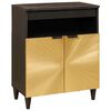 vidaXL Buffet Noir et Or 60 x 33 x 75 cm Bois de mangue massif
