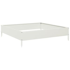 vidaXL Lit sur&eacute;lev&eacute; de jardin blanc 100x100x26 cm acier