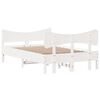 vidaXL Cadre de lit sans matelas blanc 120x200 cm bois de pin massif