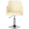 vidaXL Chaise &agrave; manger Cr&egrave;me Tissu