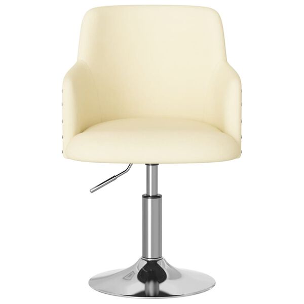 vidaXL Chaise &agrave; manger Cr&egrave;me Tissu